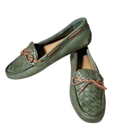 G.H. Bass & Co. Winnie women’s green leather driving moccasins - Picture 1 of 9
